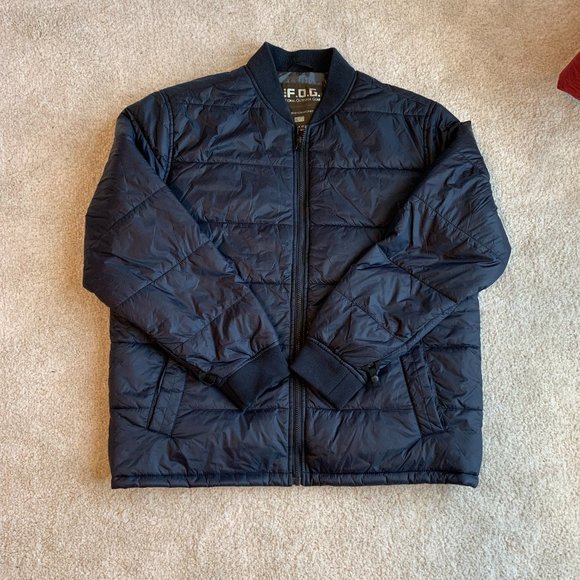 London Fog Puffer Jacket, Navy, XL - Picture 1 of 8